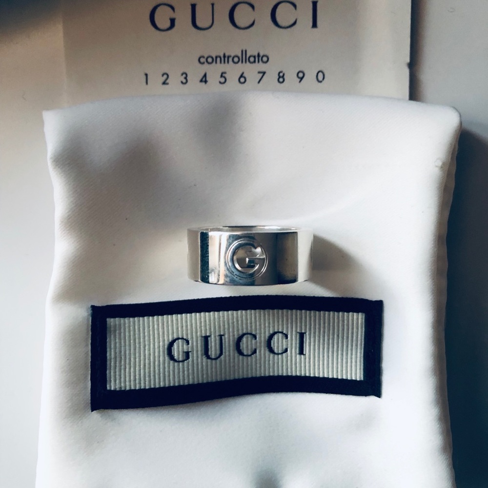 Gucci Cut Out G. Sterling Silver Ring